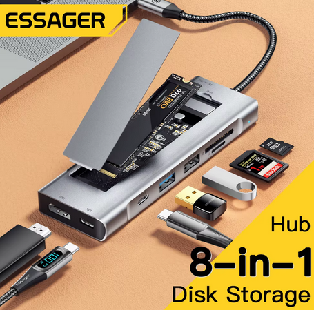 Essager 8-in-1 USB-C Hub